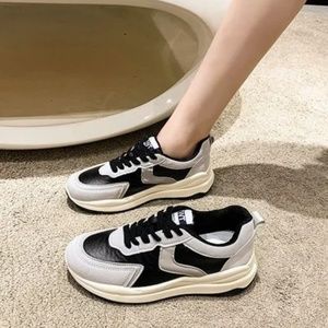New thick-soled casual dad shoes soft-soled color-blocking sports